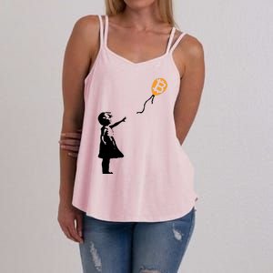 Bitcoin Balloon Cryptocurrency Women's Strappy Tank