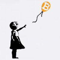 Bitcoin Balloon Cryptocurrency Cool Comfort Performance Bucket Hat