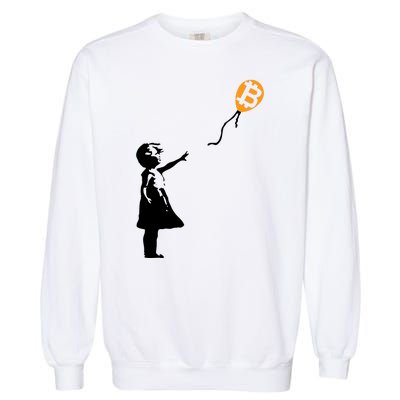 Bitcoin Balloon Cryptocurrency Garment-Dyed Sweatshirt