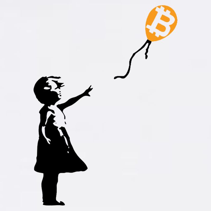 Bitcoin Balloon Cryptocurrency Garment-Dyed Heavyweight T-Shirt