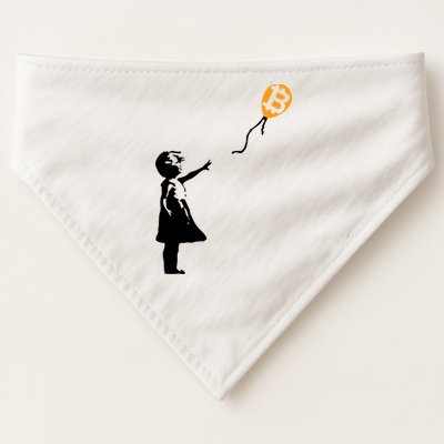 Bitcoin Balloon Cryptocurrency USA-Made Doggie Bandana