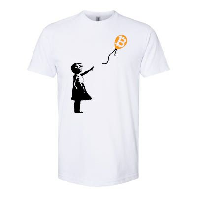 Bitcoin Balloon Cryptocurrency Softstyle CVC T-Shirt