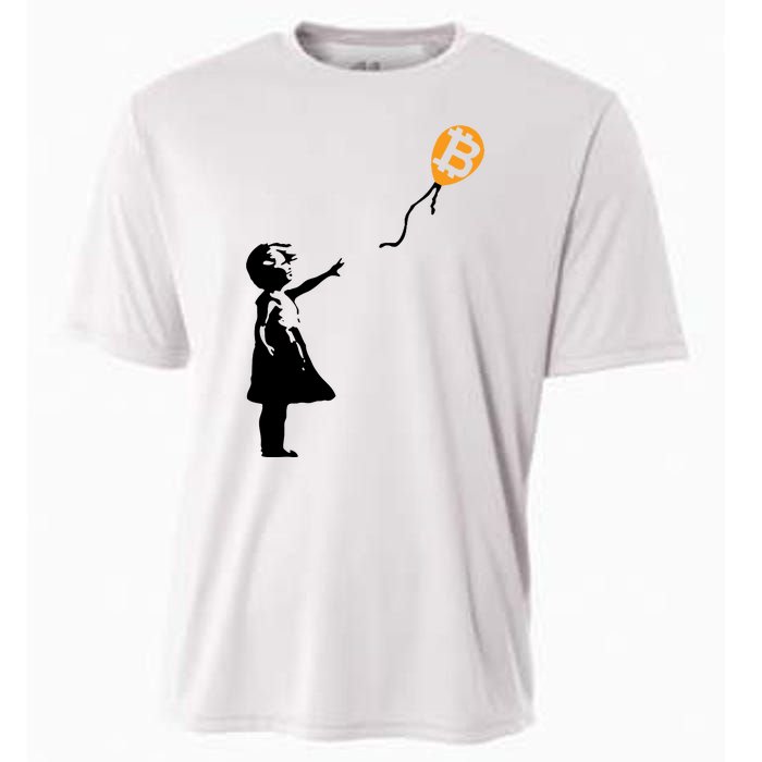 Bitcoin Balloon Cryptocurrency Cooling Performance Crew T-Shirt