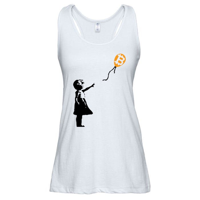 Bitcoin Balloon Cryptocurrency Ladies Essential Flowy Tank