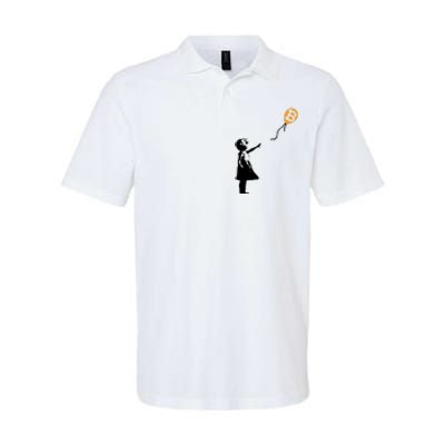 Bitcoin Balloon Cryptocurrency Softstyle Adult Sport Polo