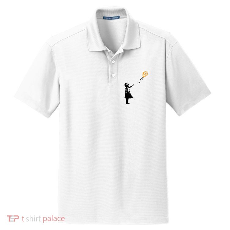 Bitcoin Balloon Cryptocurrency Dry Zone Grid Polo