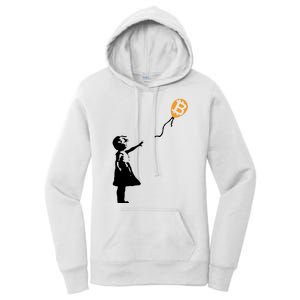 Bitcoin Balloon Cryptocurrency Women's Pullover Hoodie