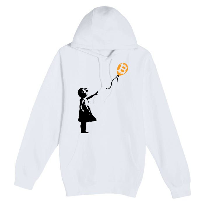 Bitcoin Balloon Cryptocurrency Premium Pullover Hoodie