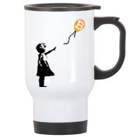 Bitcoin Balloon Cryptocurrency Stainless Steel Travel Mug