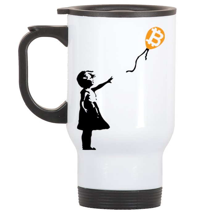 Bitcoin Balloon Cryptocurrency Stainless Steel Travel Mug