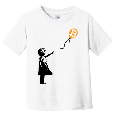 Bitcoin Balloon Cryptocurrency Toddler T-Shirt