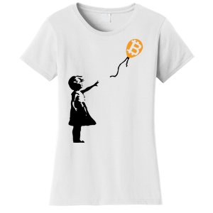 Bitcoin Balloon Cryptocurrency Women's T-Shirt