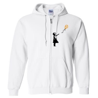 Bitcoin Balloon Cryptocurrency Full Zip Hoodie