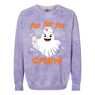 Boo Boo Crew Nurse Halloween Nurse Colorblast Crewneck Sweatshirt