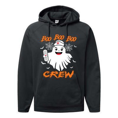 Boo Boo Crew Nurse Halloween Nurse Performance Fleece Hoodie