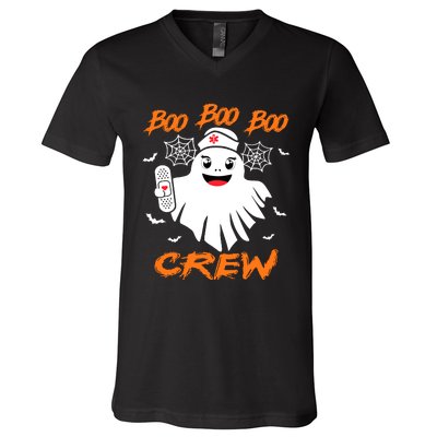 Boo Boo Crew Nurse Halloween Nurse V-Neck T-Shirt