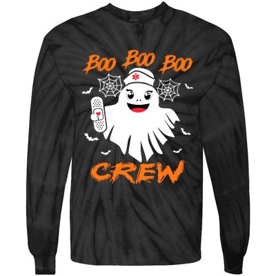 Boo Boo Crew Nurse Halloween Nurse Tie-Dye Long Sleeve Shirt