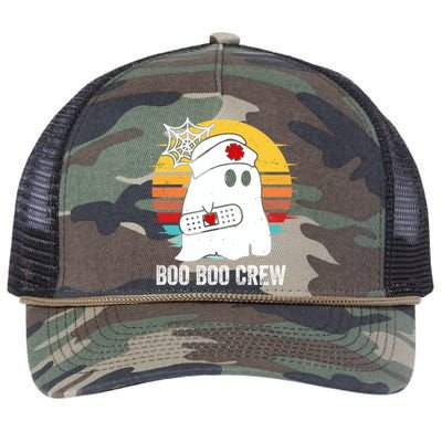 Boo Boo Crew Funny Nurse Halloween Ghost Costume Cute Gift Retro Rope Trucker Hat Cap