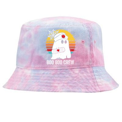 Boo Boo Crew Funny Nurse Halloween Ghost Costume Cute Gift Tie-Dyed Bucket Hat