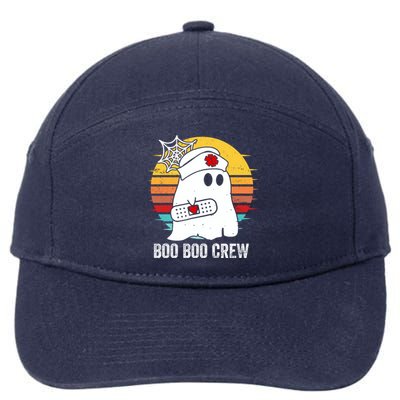 Boo Boo Crew Funny Nurse Halloween Ghost Costume Cute Gift 7-Panel Snapback Hat