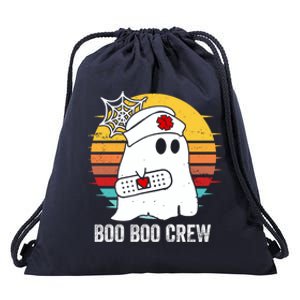 Boo Boo Crew Funny Nurse Halloween Ghost Costume Cute Gift Drawstring Bag