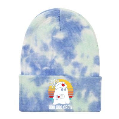 Boo Boo Crew Funny Nurse Halloween Ghost Costume Cute Gift Tie Dye 12in Knit Beanie