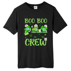 Boo Boo Crew Nurse St Patrick's Day Shamrock Face Mask Nurse Funny Gift Tall Fusion ChromaSoft Performance T-Shirt