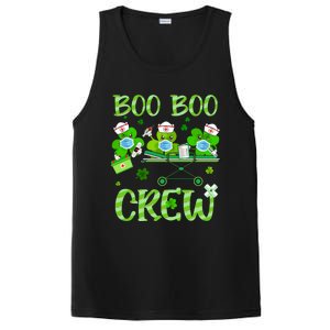 Boo Boo Crew Nurse St Patrick's Day Shamrock Face Mask Nurse Funny Gift PosiCharge Competitor Tank