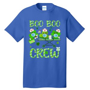 Boo Boo Crew Nurse St Patrick's Day Shamrock Face Mask Nurse Funny Gift Tall T-Shirt