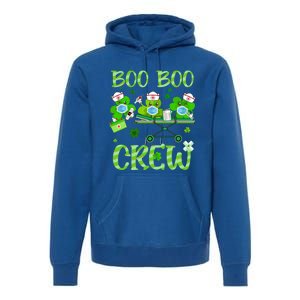 Boo Boo Crew Nurse St Patrick's Day Shamrock Face Mask Nurse Funny Gift Premium Hoodie