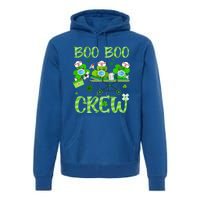 Boo Boo Crew Nurse St Patrick's Day Shamrock Face Mask Nurse Funny Gift Premium Hoodie