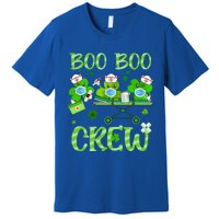 Boo Boo Crew Nurse St Patrick's Day Shamrock Face Mask Nurse Funny Gift Premium T-Shirt