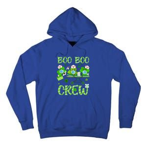 Boo Boo Crew Nurse St Patrick's Day Shamrock Face Mask Nurse Funny Gift Tall Hoodie