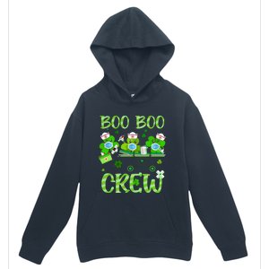 Boo Boo Crew Nurse St Patrick's Day Shamrock Face Mask Nurse Funny Gift Urban Pullover Hoodie