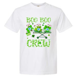 Boo Boo Crew Nurse St Patrick's Day Shamrock Face Mask Nurse Funny Gift Garment-Dyed Heavyweight T-Shirt