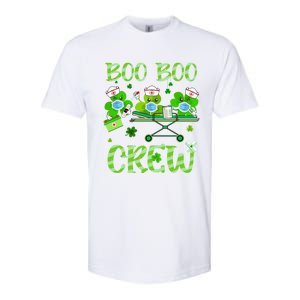 Boo Boo Crew Nurse St Patrick's Day Shamrock Face Mask Nurse Funny Gift Softstyle CVC T-Shirt