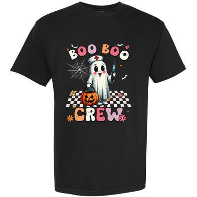 Boo Boo Crew Halloween Ghost Nurse Garment-Dyed Heavyweight T-Shirt