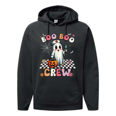 Boo Boo Crew Halloween Ghost Nurse Performance Fleece Hoodie