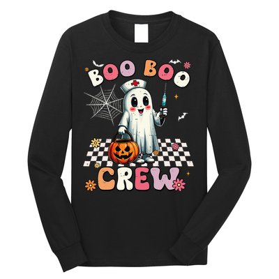 Boo Boo Crew Halloween Ghost Nurse Long Sleeve Shirt