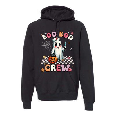 Boo Boo Crew Halloween Ghost Nurse Premium Hoodie