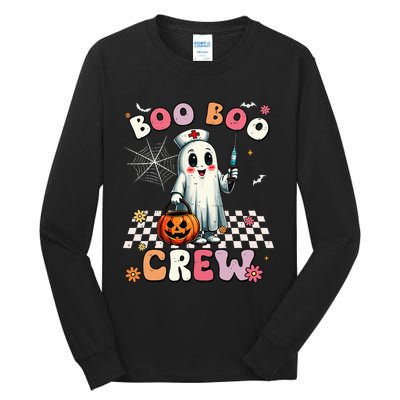 Boo Boo Crew Halloween Ghost Nurse Tall Long Sleeve T-Shirt