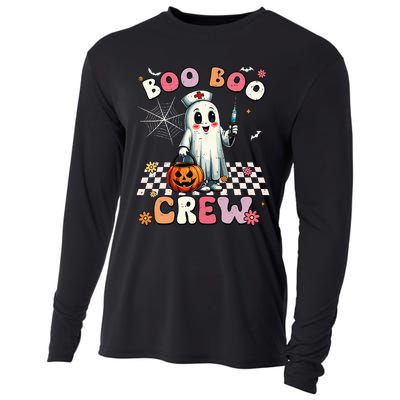 Boo Boo Crew Halloween Ghost Nurse Cooling Performance Long Sleeve Crew