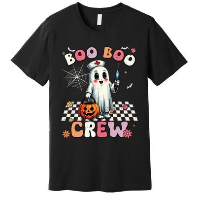 Boo Boo Crew Halloween Ghost Nurse Premium T-Shirt