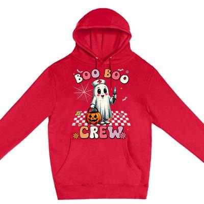 Boo Boo Crew Halloween Ghost Nurse Premium Pullover Hoodie