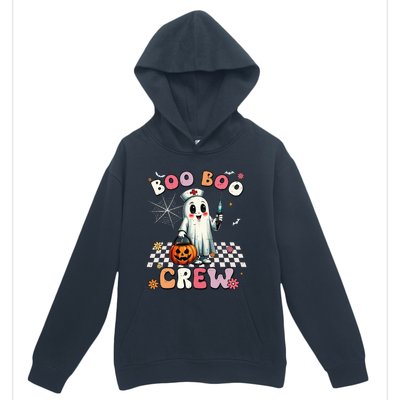 Boo Boo Crew Halloween Ghost Nurse Urban Pullover Hoodie