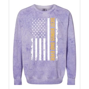 Best Bonus Dad Ever With Us American Flag Gift Colorblast Crewneck Sweatshirt