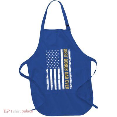 Best Bonus Dad Ever With Us American Flag Gift Apron