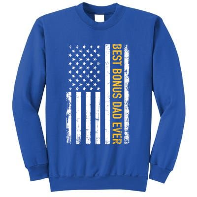 Best Bonus Dad Ever With Us American Flag Gift Sweatshirt