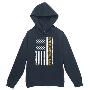 Best Bonus Dad Ever With Us American Flag Gift Urban Pullover Hoodie