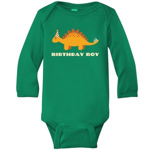 Birthday Boy Dinosaur Baby Long Sleeve Bodysuit